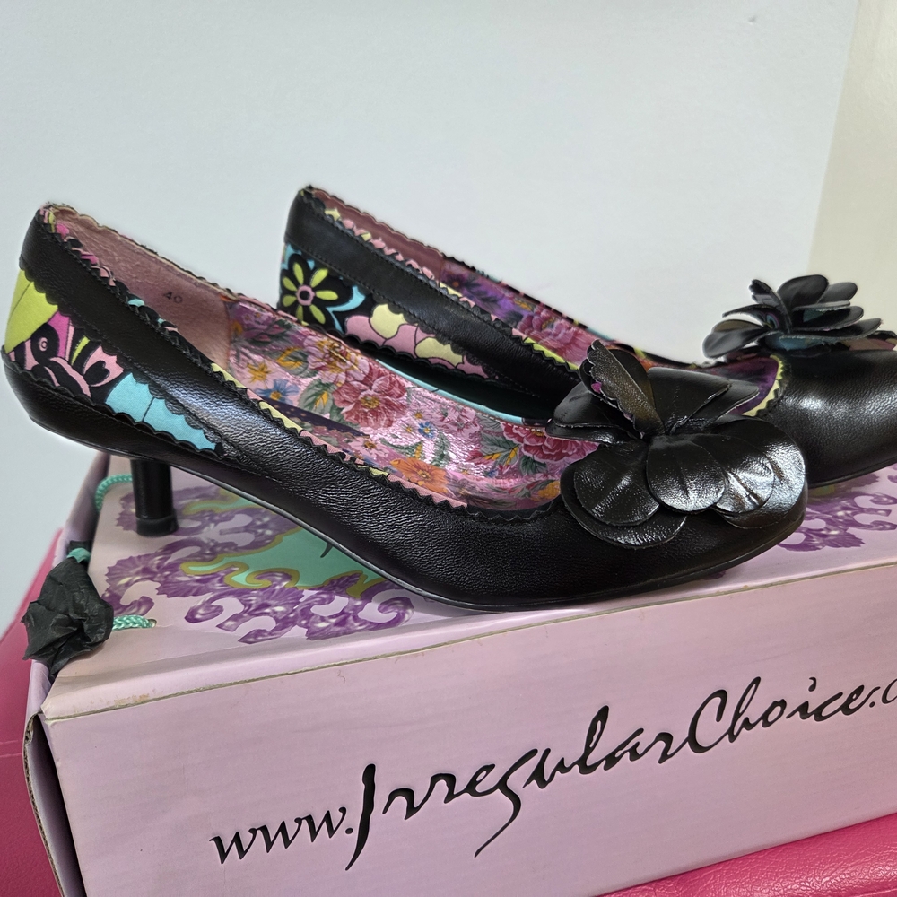 Irregular Choice Black Floral Women's Shoes